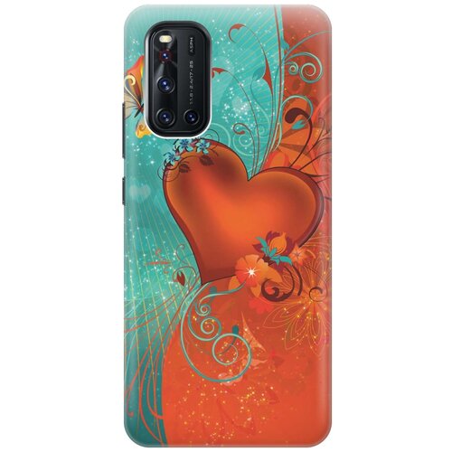 фото Cиликоновый чехол на vivo v19 / виво в19 с принтом "сердце и бабочка" gosso