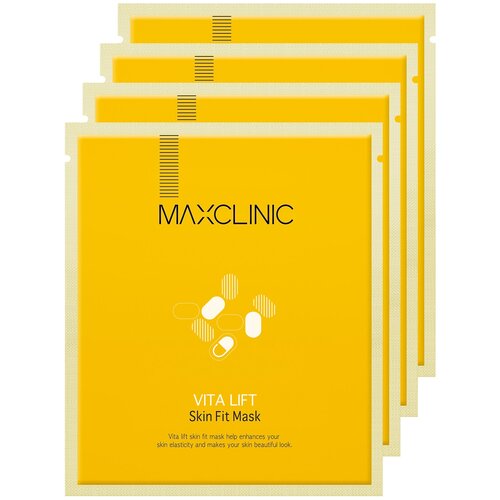 MAXCLINIC Vita Lift Skin Fit Mask Маска для лица с витаминами для тонуса и сияния кожи, 4х19 мл