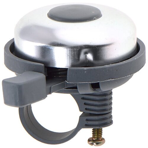 фото Звонок сталь/пластик h-017a d=53мм серо-серебристый глянц.