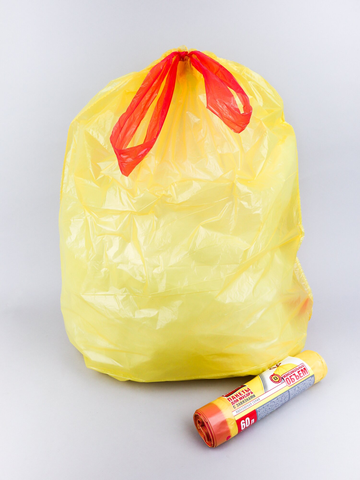 Мешки для мусора 60л с завязками, 10шт, Avikomp