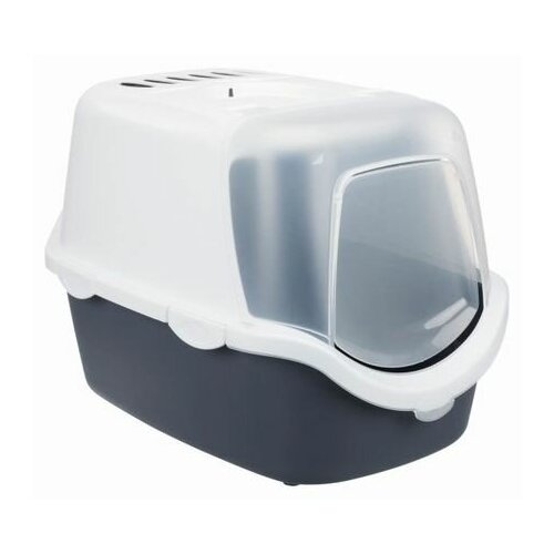 TRIXE 40341 Туалет-домик для кошки Vico Open, 40 см, сине-серый/белый