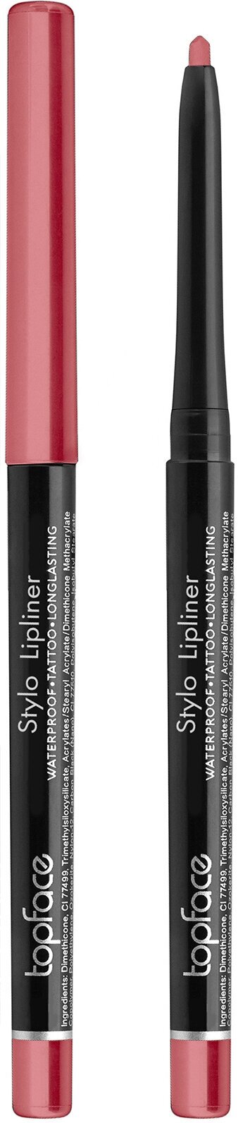 TOPFACE Карандаш для губ Lipliner Stylo Waterproof автоматический водостойкий, 0,29 г, 008