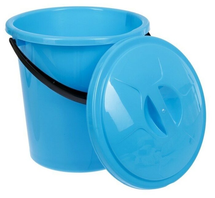 фото Ведро 10 л с фиксированной крышкой со сливом, Ангарск