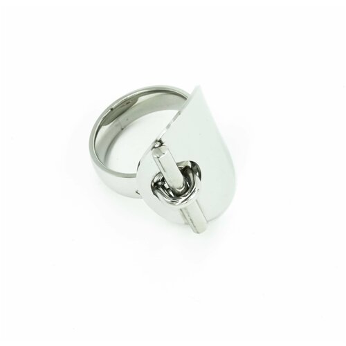Кольцо Kalinka modern story, размер 19, белый, серый актуальное разомкнутое кольцо размер 18 kalinka