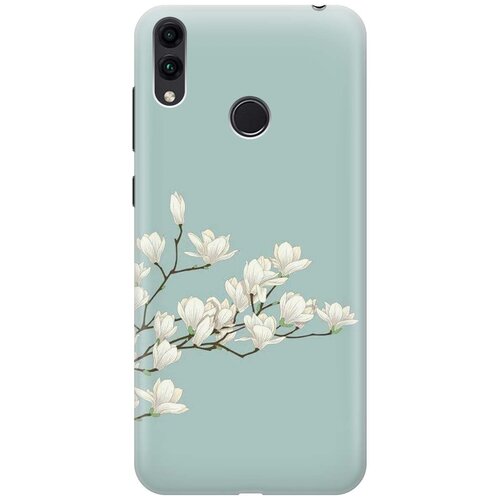 RE: PAЧехол - накладка ArtColor для Honor 8C с принтом Сакура на голубом re paчехол накладка artcolor для honor 9 lite с принтом цветы на голубом