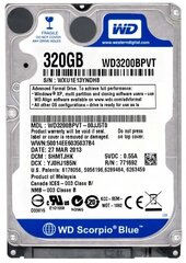 Жесткий диск Western Digital WD3200BPVT 320Gb 5400 SATAII 2,5" HDD