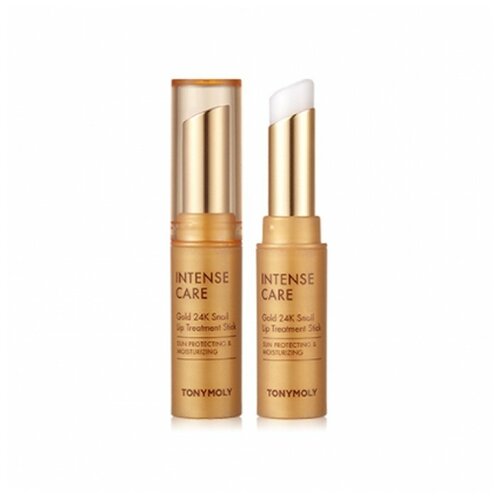 TONY MOLY Бальзам-стик для губ Intense care Gold 24k snail, бесцветный