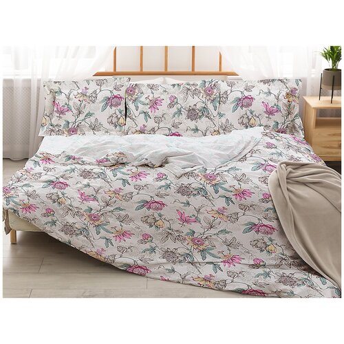 фото Комплект постельного белья, экодом, евро, перкаль, с2002шв/97311 шуйские ситцы