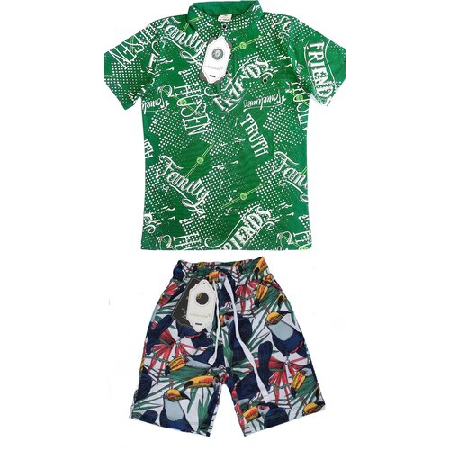 Комплект одежды Bobonchik kids, размер 140, зеленый