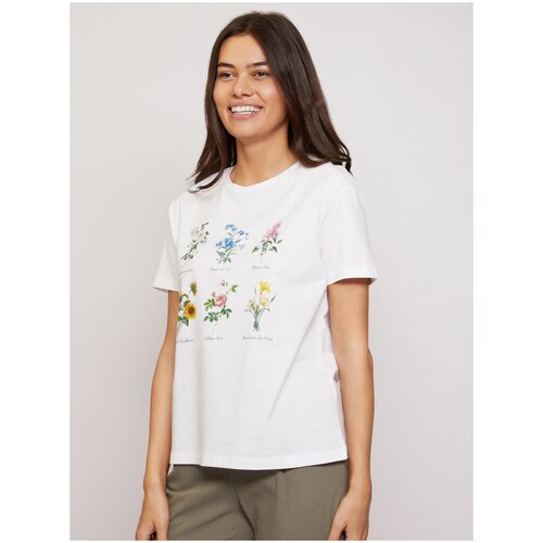 фото Футболка zolla, размер l, 01 optic white (белый)