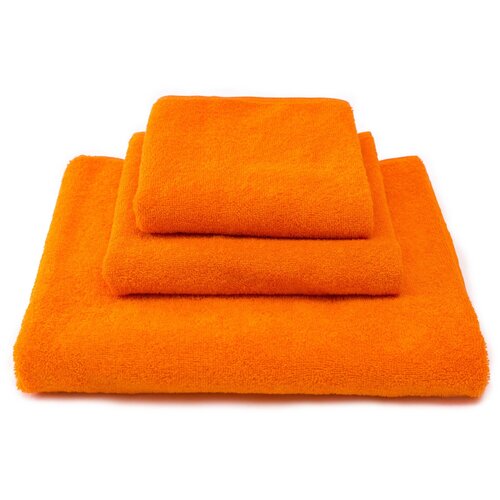 Набор махровых полотенец TJ из 3-х штук (40*70, 50*90, 70*140 см.). Пл. 400 гр. Цвет - Оранжевый.