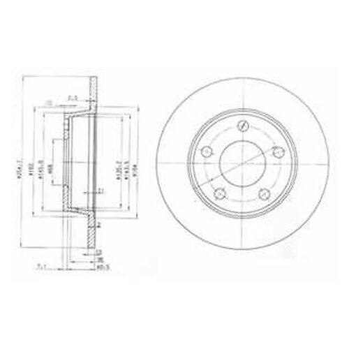 фото Тормозной диск delphi bg3671 для audi a6, allroad