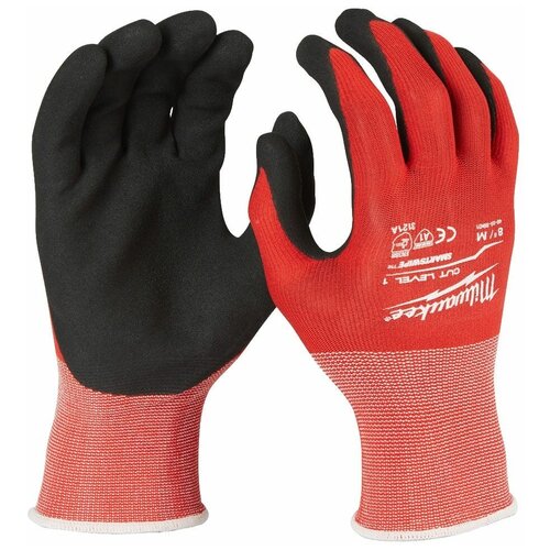 Перчатки с уровнем сопротивления порезам 1, Milwaukee GLOVES 10/XL