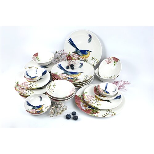 Сервиз столовый на 6 персон 22 предмета декор Птица 7500₽