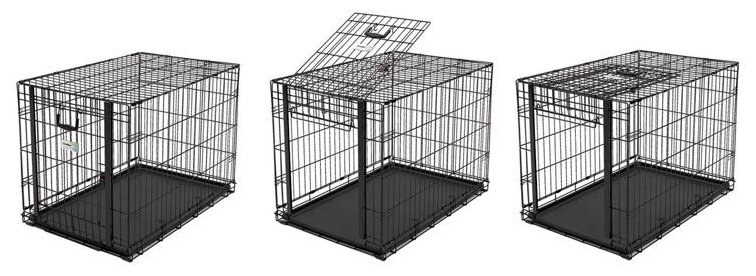 Клетка для собак Midwest Ovation 1942 111х71.7х77.5 см черный - фотография № 3