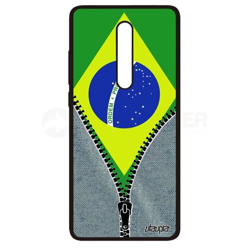 фото Чехол на телефон mi 9t pro, "флаг бразилии на молнии" патриот государственный utaupia