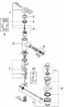 Смеситель для биде GROHE - фото №10