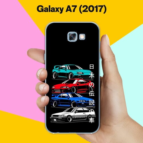 Силиконовый чехол на Samsung Galaxy A7 (2017) Машины / для Самсунг Галакси А7 2017
