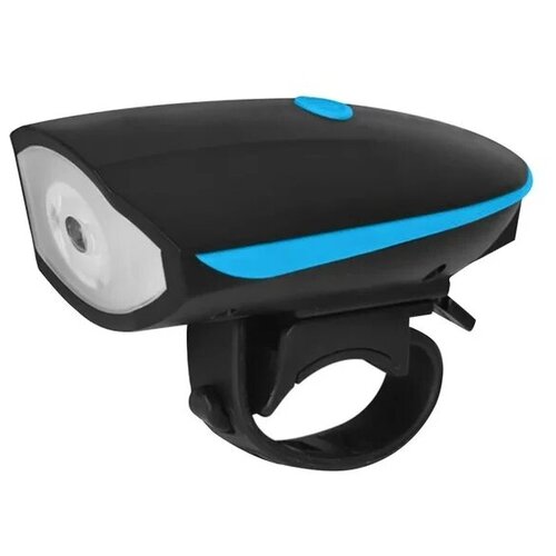 фото Фонарь велосипедный аккумуляторный + громкий сигнал / велофара /фонарик на велосипед raylights
