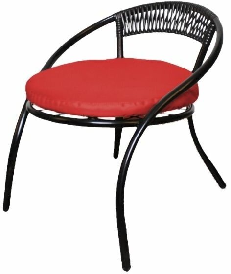 фото Кресло плетенное со спинкой и подушкой, ротанг