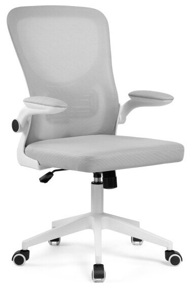 Кресло офисное Woodville Konfi light gray / white