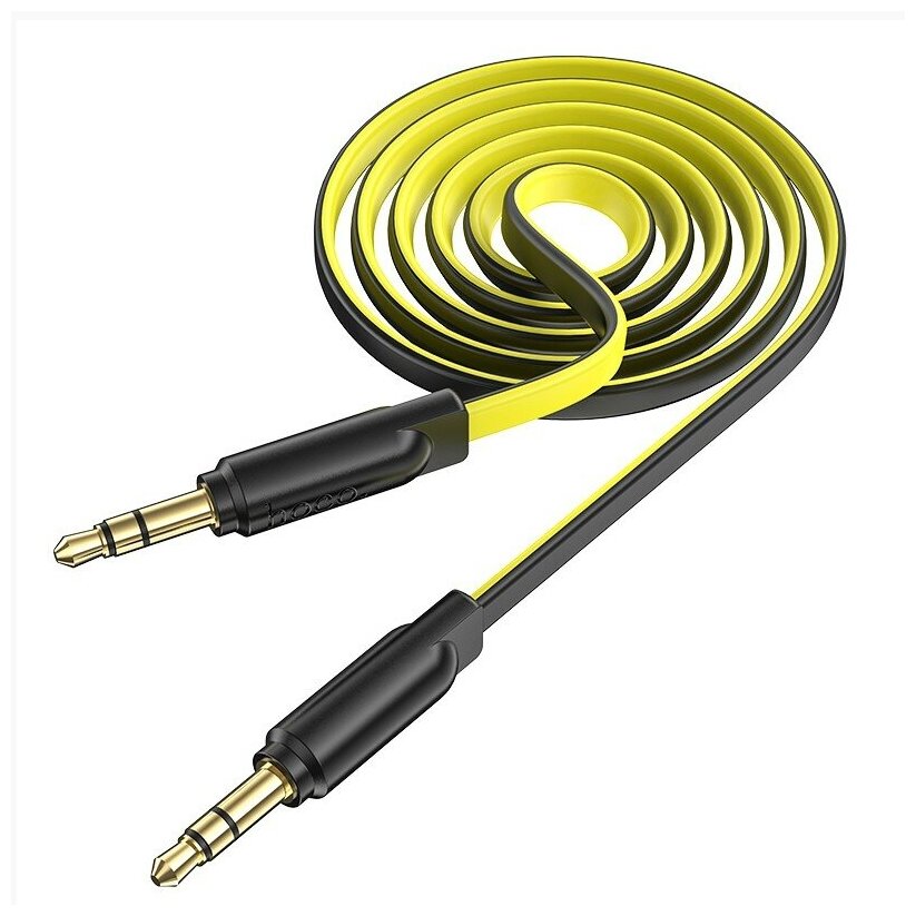 Аудио-кабель HOCO UPA16 AUX желтый, 1 метр