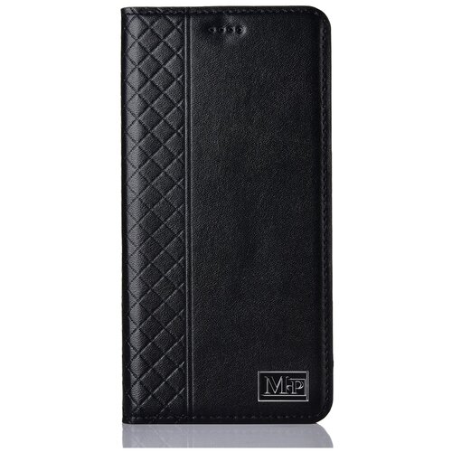 фото Чехол-книжка mypads premium для xiaomi mi 10t / mi 10t pro из качественной импортной натуральной кожи дорогой элитный с элегантной стеганой прошивкой черный