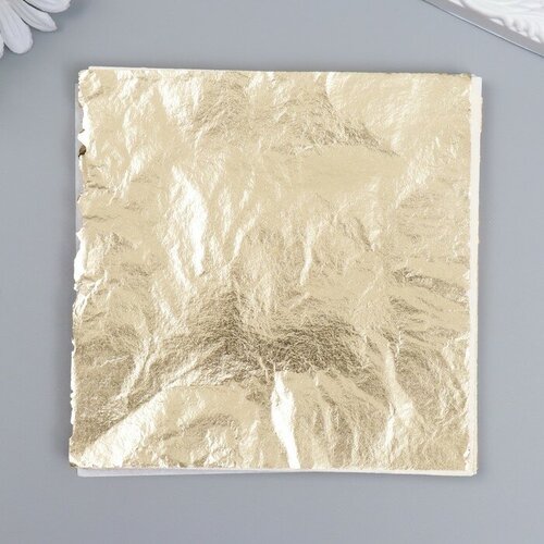 Поталь для декорирования набор 100 листов Золото 14х14 см 1008₽