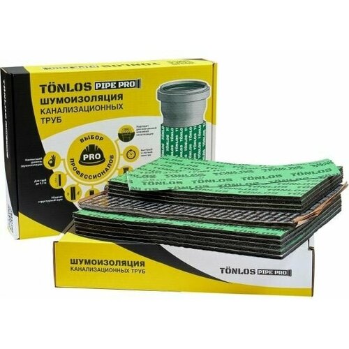 Комплект для шумоизоляции канализационных труб Tonlos Pipe PRO звукоизоляция