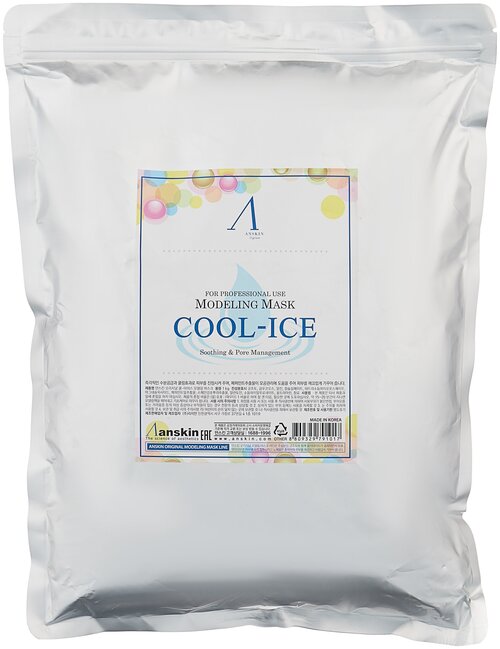 Anskin маска альгинатная Cool-Ice c охлаждающим и успокаивающим эффектом, 1000 г, 80 мл