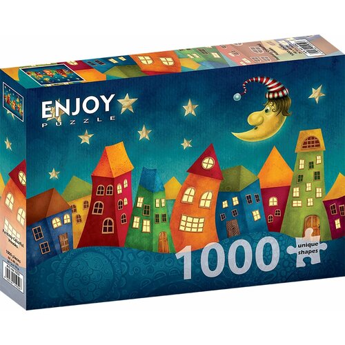 Пазл Enjoy 1000 деталей: Цветные домики. Фэнтези пазл enjoy 1000 деталей где то в поле