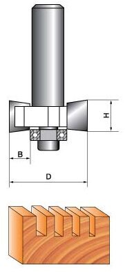 Фреза Globus 1023 z3h4 кромочная фальцевая