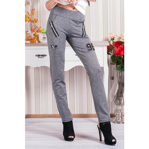 Брюки спортивные Неженка, размер 46, серый зауженные брюки с подворотами zarina 0224210710 бежевый 46