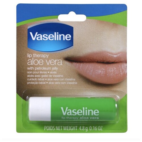 Лечебный бальзам для губ на основе экстракта алое вера vaseline lip therapy улучшенное заживление средство для губ 10 г