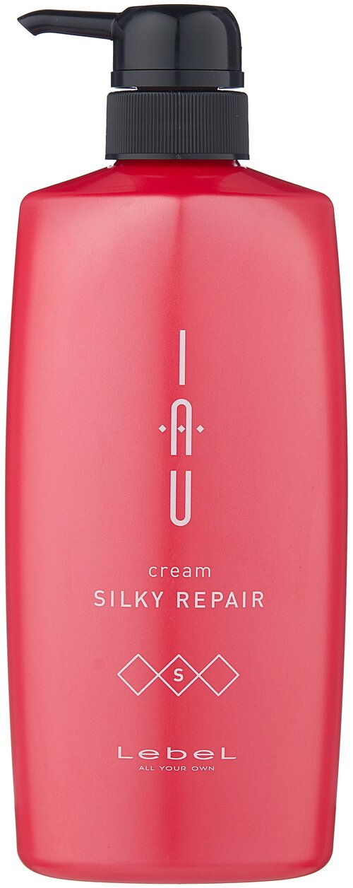 Lebel Cosmetics Аромакрем шелковистой текстуры для укрепления волос IAU cream Silky Repair с дозатором, 600 г, 600 мл, бутылка