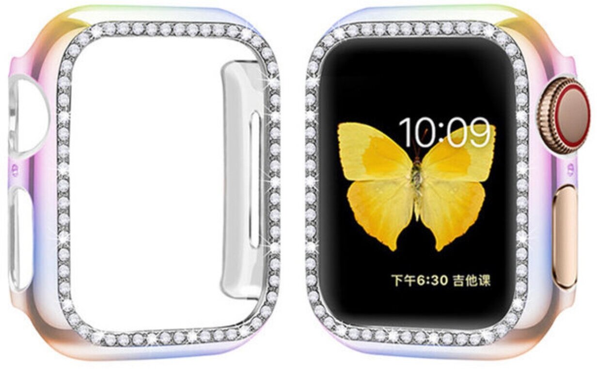 Чехол (бампер) для Apple Watch 44mm со стразами