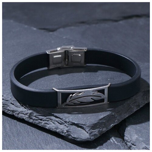 фото Браслет, черный, серебряный нет бренда