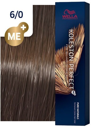Wella /81650670/крем-краска Koleston Perfect Me+ Pure Naturals 6/0 темный блонд натуральный для волос 60 мл
