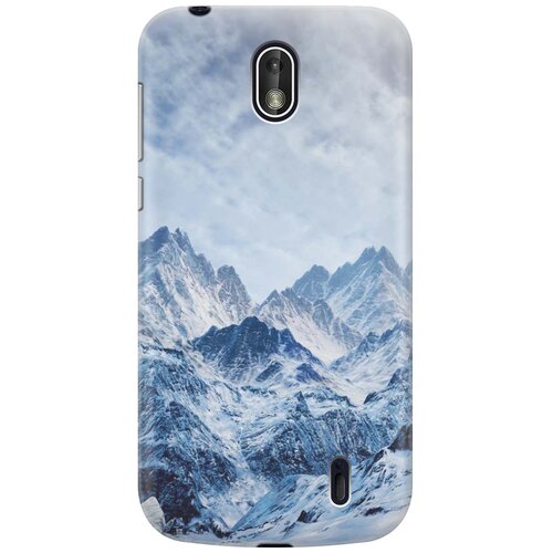 фото Cиликоновый чехол на nokia 1 / нокиа 1 с принтом "снежные горы" gosso