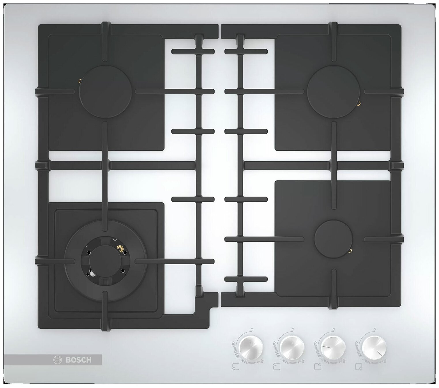 Газовая варочная панель Bosch PNH6B2O92R (белый/стекло)