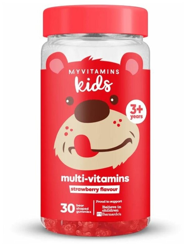 Витаминно-минеральный комплекс Myprotein для детей MultiVitamins Kids 30 жевательных таблеток (Клубника)