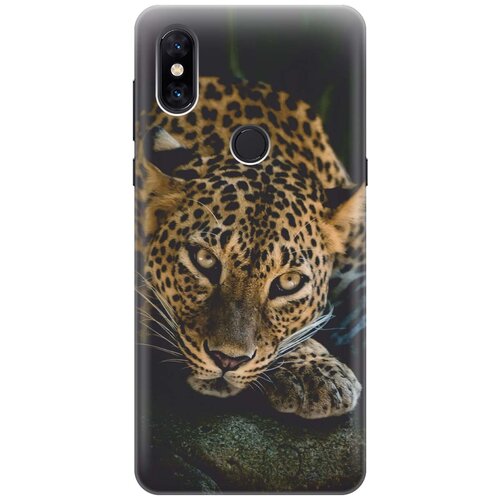 фото Cиликоновый чехол на xiaomi mi mix 3 / сяоми ми микс 3 с принтом "загадочный леопард" gosso