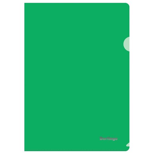 Папка-уголок Berlingo, А4, 180мкм, прозрачная зеленая папка уголок berlingo а4 180мкм прозрачная зеленая упаковка 20 шт