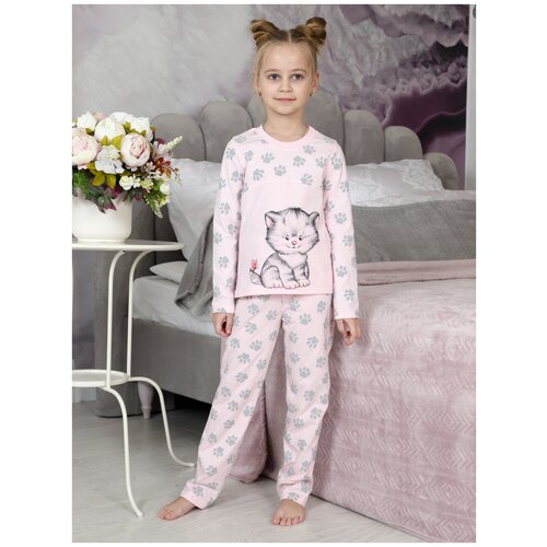 Пижама Милаша, размер 116, розовый пижама милаша размер 116 мультиколор бежевый