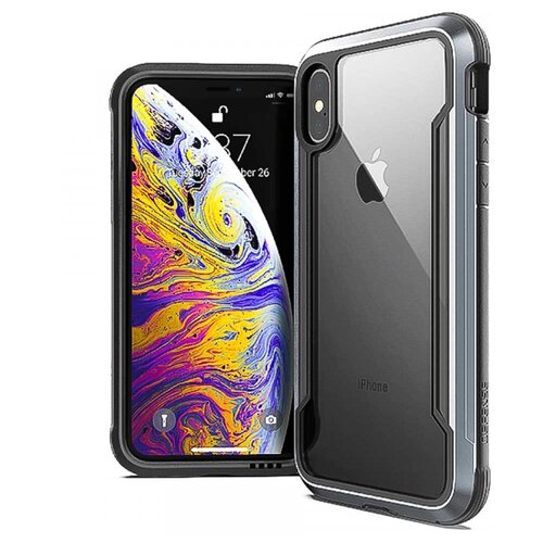 фото Силиконовый чехол x-doria iphone xs max defense clear (black)