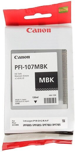 Картридж для плоттера Canon PFI-107 МBK для iPF680/685/780/785 130ml матовый черный