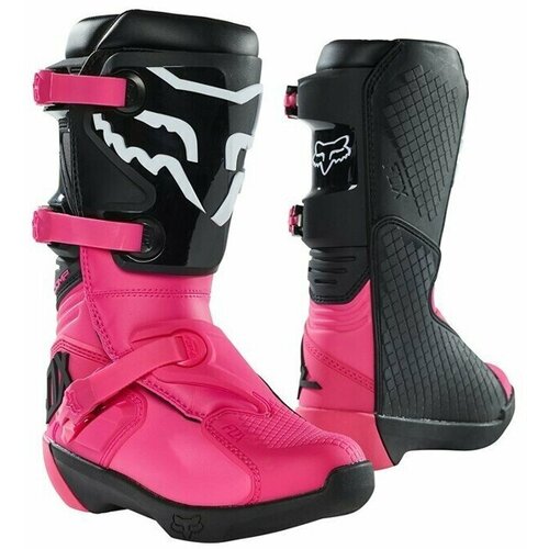 Мотоботы кроссовые подростковые Fox Comp Youth Boot Black/Pink, 5