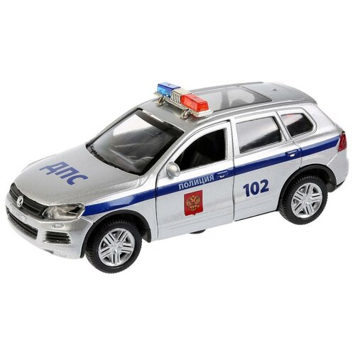 Легковой автомобиль ТЕХНОПАРК Volkswagen Touareg (TOUAREG-P-SL) 1:39, 12 см, серебристый