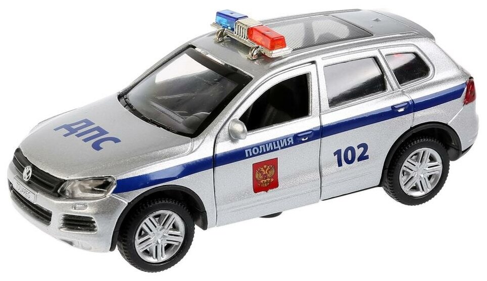 Игрушечная машинка Технопарк VW Touareg полиция 12 см - фото №1