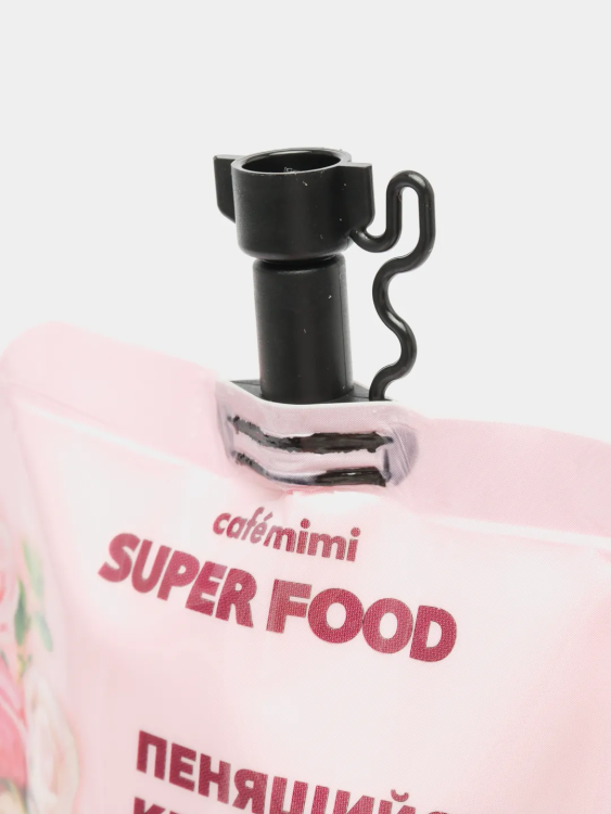 Крем-мусс для лица и зоны декольте Cafe Mimi Super Food Роза & Орегано 100мл - фото №2